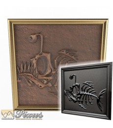Plastic mold for wall decor made of plaster or concrete "Angler"