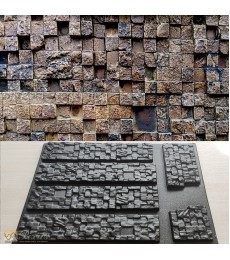 Пластиковая форма для изготовления декоративного (искусственного) камня "Пиксель" ( форма из АБС пластика для декоративного камня)