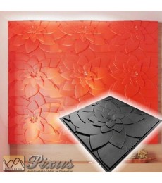 Plastic mold for the manufacture of 3d panels "Lotus" 500*500 mm (shape for 3d panels of ABS plastic)