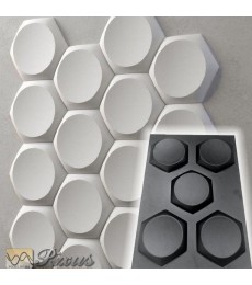 Plastic mold for the manufacture of 3d panels "Hexagons" 170*170 mm (shape for 3d panels of ABS plastic)