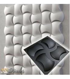 Plastic mold for the manufacture of 3d panels "Soft" 25 * 17 (Simplest collection) (mold for 3D panels from abs plastic)